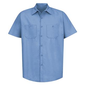 Men's Red Kap Industrial Solid Work Shirt Light Blue
