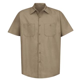 Men's Red Kap Industrial Solid Work Shirt Khaki