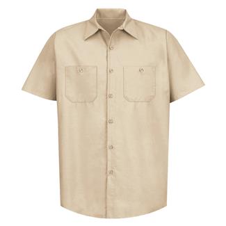 Men's Red Kap Industrial Solid Work Shirt Light Tan