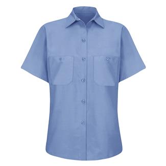 Women's Red Kap Industrial Work Shirt Light Blue