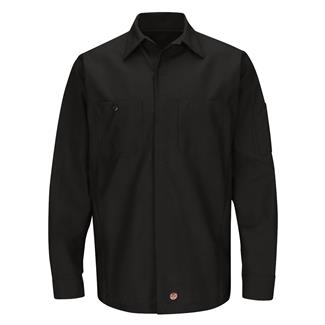 Men's Red Kap Long Sleeve Solid Crew Shirt Black