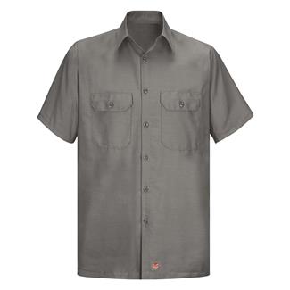 Men's Red Kap Solid Ripstop Shirt Gray