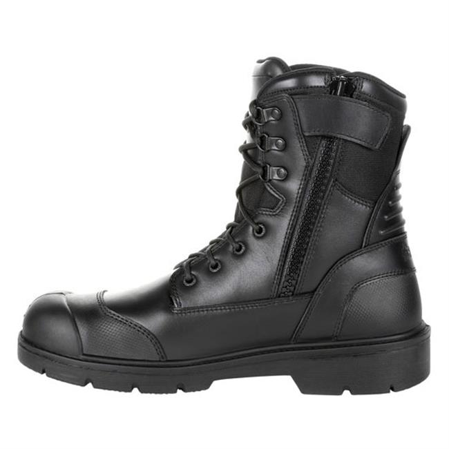 Men's Rocky Pursuit Steel Toe SideZip Waterproof Boots Tactical Gear