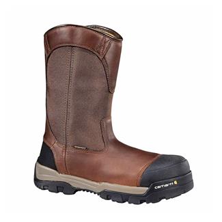 Men's Carhartt 10" Ground Force Wellington Composite Toe Waterproof Boots Peanut Oil / Tan