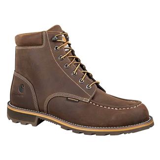 Men's Carhartt 6" Work Waterproof Boots Dark Bison