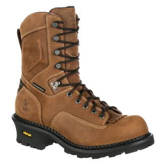 Men's Georgia Comfort Core Logger Composite Toe Waterproof Boots Brown