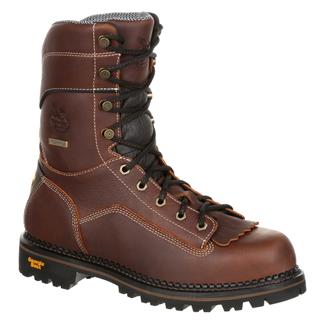 Men's Georgia AMP LT Logger Low Heel Waterproof Boots Brown