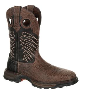Men's Durango Maverick XP Steel Toe Waterproof Boots Chocolate Safari Elephant Black