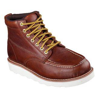 Men's Skechers Work Petus Boots Red / Brown Pitstop