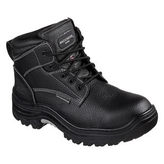 Men's Skechers Work Burgin Tarlac Steel Toe Boots Black