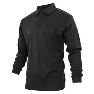 Men's Propper Uniform Cotton Polo Long Sleeve Black