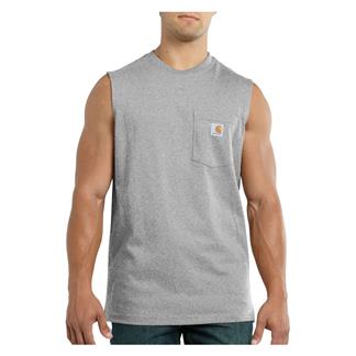 Men's Carhartt Workwear Pocket Sleeveless T-Shirt Heather Gray