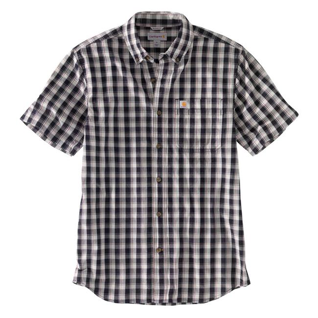 Men's Carhartt Relaxed-Fit Lightweight Short Sleeve Plaid Shirt ...