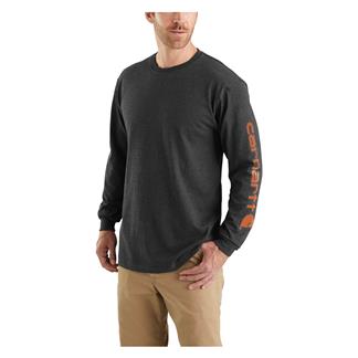 Men's Carhartt Long Sleeve Logo T-Shirt Carbon Heather