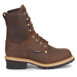 Men's Carolina Elm Steel Toe Waterproof Boots Brown