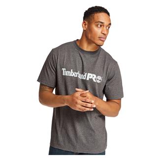 Men's Timberland PRO Base Plate T-Shirt w/ Logo Dark Charcoal Heather