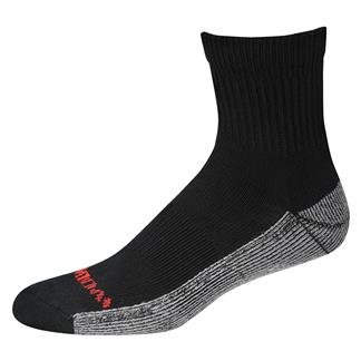 Men's Wolverine Cotton Comfort Steel Toe Boot Socks (6-Pack) Brown Primary / Multi