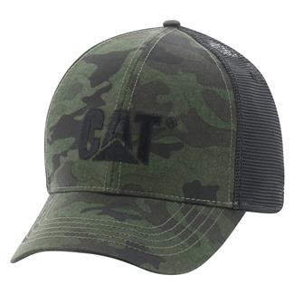 CAT Raised Logo Hat Night Camo