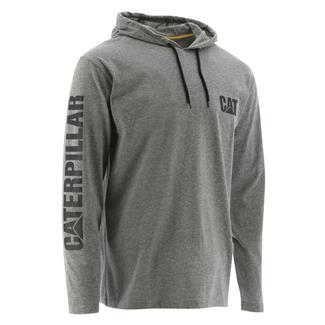 Men's CAT UPF Hooded Banner Long Sleeve T-Shirt Dark Heather Gray