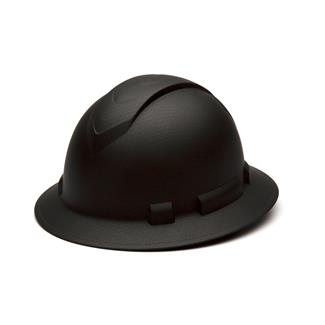 Pyramex Full Brim 4-Point Ratchet Hard Hat Matte Black