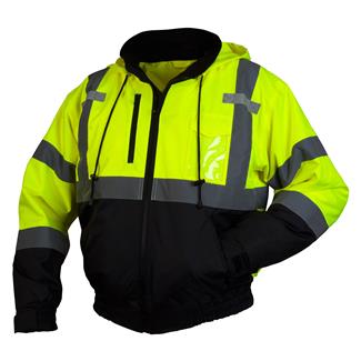 Men's Pyramex HI-Vis Lime Bomber Jacket Lime