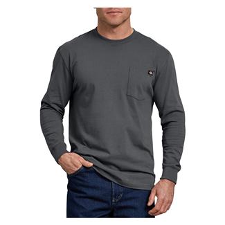 Men's Dickies Long Sleeve Heavyweight Pocket T-Shirt Charcoal