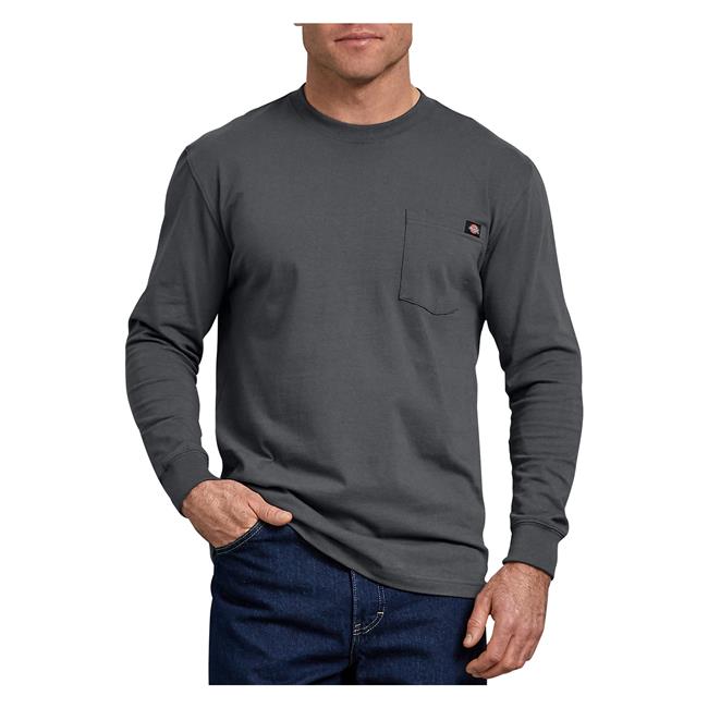 Men's Dickies Long Sleeve Heavyweight Pocket T-Shirt @ WorkBoots.com