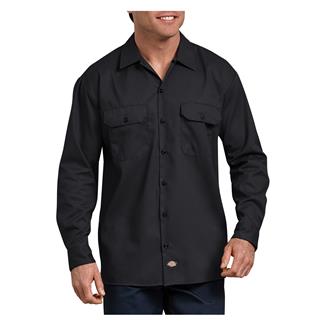 Men's Dickies Long Sleeve Flex Twill Work Shirt Black