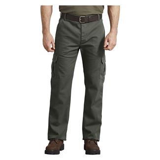 Men's Dickies Tough Max Duck Cargo Work Pants Stonewash Olive Green