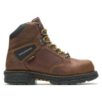 Men's Wolverine 6" Hellcat Composite Toe Waterproof Boots Tobacco