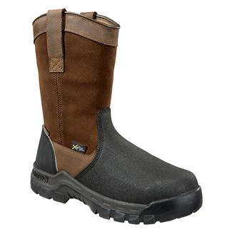 Men's Carhartt 11" Wellington Met Guard Composite Toe Waterproof Boots Brown and Black Coated