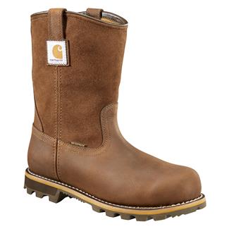 Men's Carhartt 10" Traditional Welt Wellington Composite Toe Waterproof Boots Dark Bison Oil Tanned