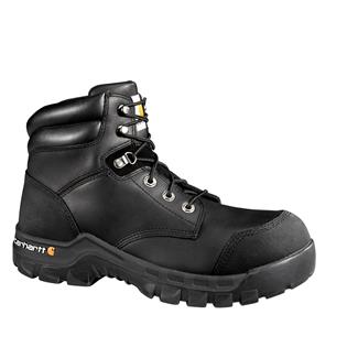 Men's Carhartt 6" Rugged Flex Composite Toe Waterproof Boots Black Oil Tanned