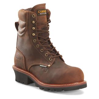 Men's Carolina Hemlock Logger Composite Toe Waterproof Boots Brown