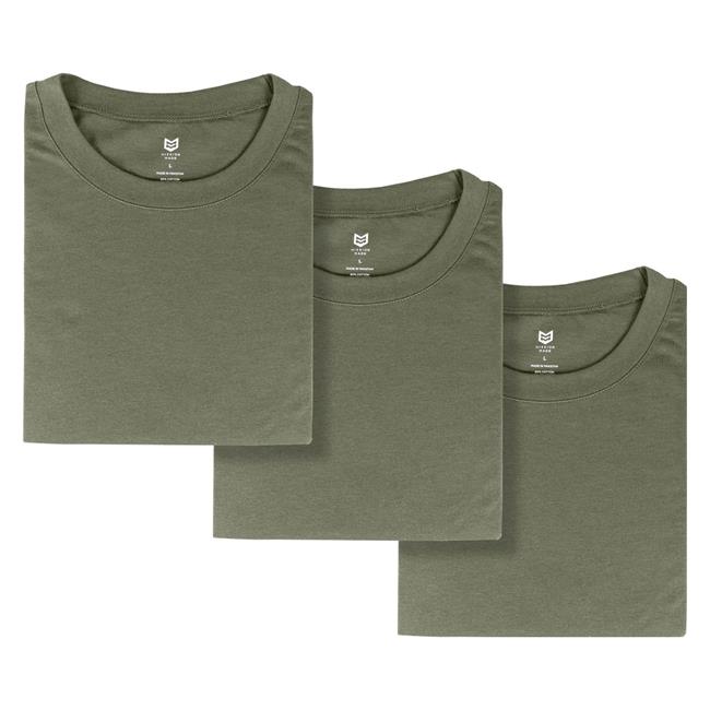 jensen activewear T shirt pack of 3 MEDIUM crew neck military cotton 