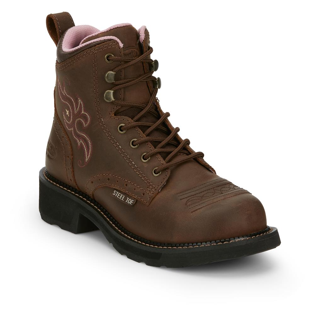 Womens justin steel toe boots 2025
