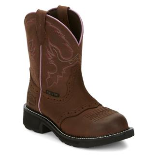 Women's Justin Original Work Boots 8" Wanette Steel Toe Aged Bark
