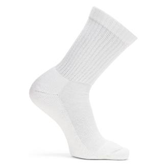 Bates Cotton Comfort Crew Socks - 3 Pair White