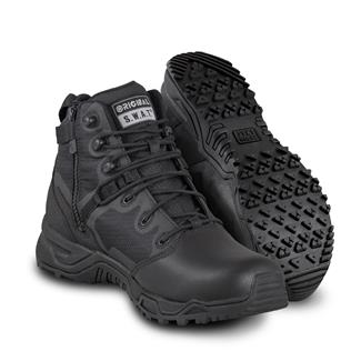 Men's Original SWAT 6" Alpha Fury Polishable Toe Side-Zip Boots Black