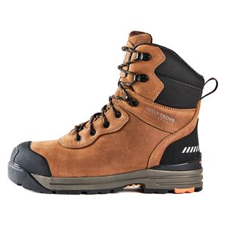 Men's Helly Hansen 8" Lehigh Aluminum Toe Waterproof Boots Brown / Orange