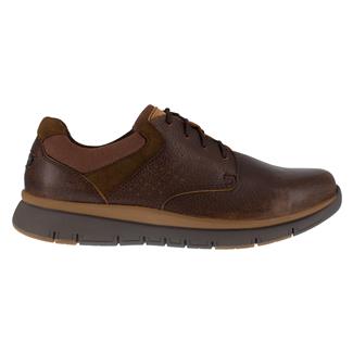 Men's Rockport Primetime Casuals Work Oxford Steel Toe Brown