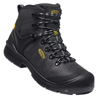 Men's Keen Utility Dearborn 6" Carbon Toe Waterproof Boots Black / Steel Gray