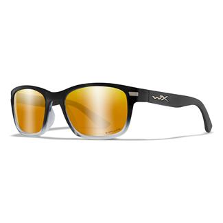 Wiley X Helix Gloss Black to Crystal (frame) - Captivate Polarized Bronze Mirror (lens)