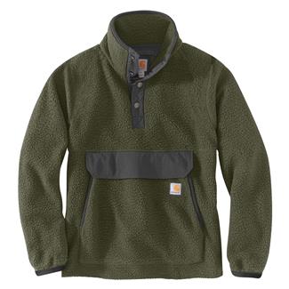 carhartt women's fleece quarter snap front jacket