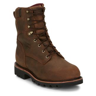 Men's Chippewa Boots 8" SUPER DNA 400G Steel Toe Waterproof Tan