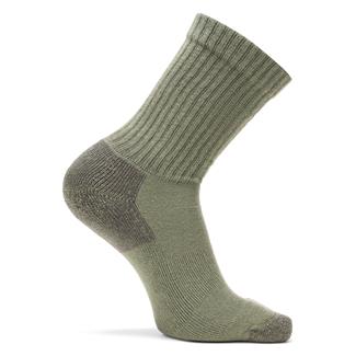 Bates Cotton Comfort Crew Socks - 3 Pair Sage