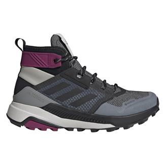 Women's Adidas Terrex Trailmaker Mid GTX Boots Metal Gray / Core Black / Power Berry