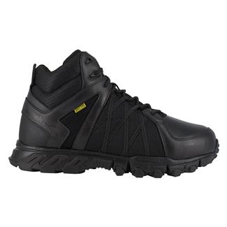 Men's Reebok Trailgrip Work Alloy Toe Waterproof Met Guard Boots Black