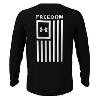 Men's Under Armour Freedom Flag Long Sleeve T-Shirt Black