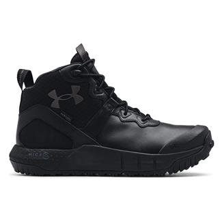 Men's Under Armour Micro G Valsetz Mid Leather Waterproof Tactical Boots Black